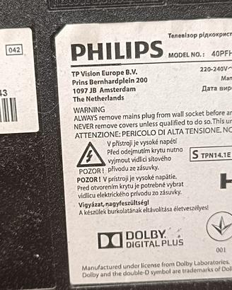 TV PHILIPS 40PFH4009/88 RICAMBI
