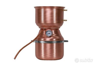 Alambicco 15 litri a fungo in rame distillazione
