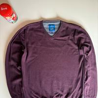 Maglione Tom Tailor bordeaux scollo a V