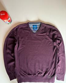 Maglione Tom Tailor bordeaux scollo a V