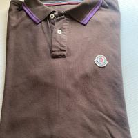 Polo moncler marrone uomo