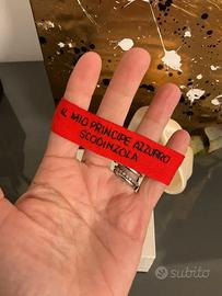 Bracciale con scritta ricamata personalizzabile