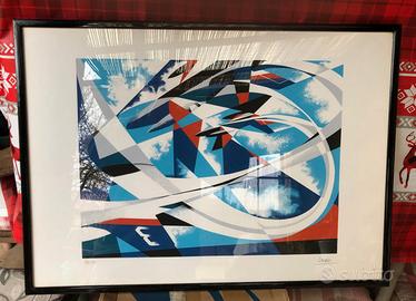 litografia num. originale futurista Tullio Crali