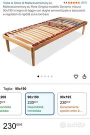 Rete Singola in legno con doghe