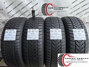 4 PNEUMATICI 195/60 R16 FULDA INVERNALI SEMINUOVE