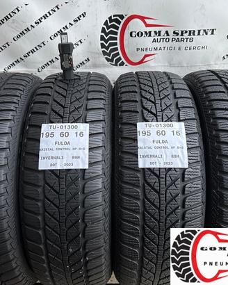 4 PNEUMATICI 195/60 R16 FULDA INVERNALI SEMINUOVE