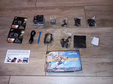 Fotocamera subacquea wi-fi HD 4K SD 32 GB 