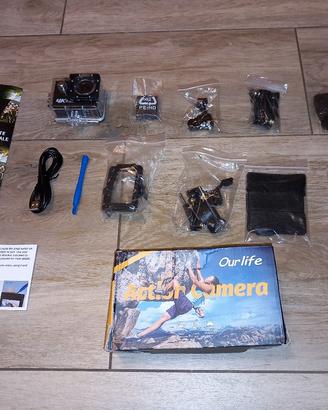 Fotocamera subacquea wi-fi HD 4K SD 32 GB 