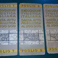 Carte automobilistiche stradali d'epoca