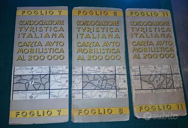 Carte automobilistiche stradali d'epoca