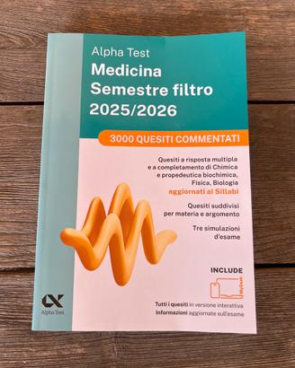 Libro Alpha Test Medicina Semestre filtro 2025/202