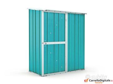 Casetta box giardino in Acciaio 155x100cm azzurro