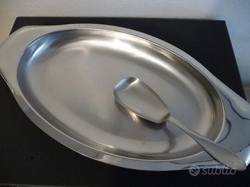 Metallurgica Motta Vassoio inox 18/10 ovale