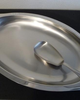 Metallurgica Motta Vassoio inox 18/10 ovale