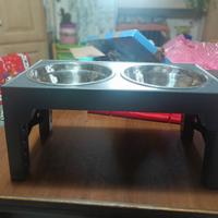 alzata mangiatoia per cani regolabile 