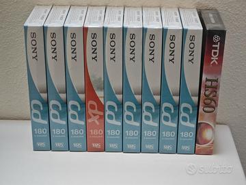 n. 10 VHS vergini Sony e TDK