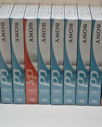 n. 10 VHS vergini Sony e TDK