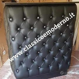 Bancone reception ecopelle nero con spedizione