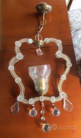lampadario Stile Maria Teresa anni '50 in cristall