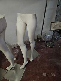 Set 3 Gambe Manichino Vetrina H110 cm con Base 35c