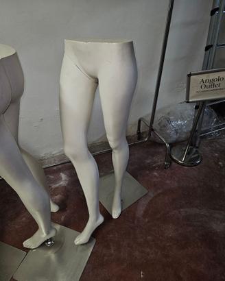 Set 3 Gambe Manichino Vetrina H110 cm con Base 35c