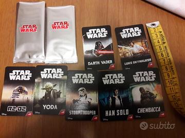 Lotto 7 carte adesive star wars