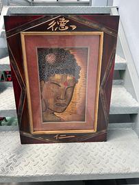 Quadro Buddha in rilevo con cornice