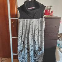 Vestito Smash! grigio e bianco