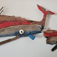 pesci in legno di recupero