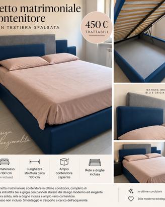 Letto Matrimoniale Contenitore con Testiera