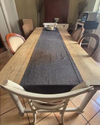 tavolo da pranzo in legno stile rustico/shabby