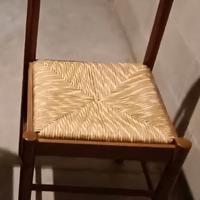 Coppia di sedie rustiche in legno massello