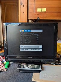 TV LCD Toshiba 19" con Lettore DVD Integrato
