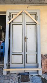 Porte interne vintage legno stile ’50/’60 set mist