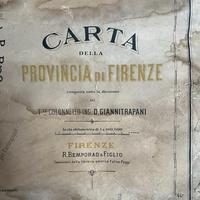 Carta Geografica Provincia Firenze 1800