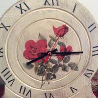 Orologio con rose stile shabby