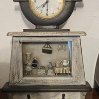 Orologio da cucina con ganci porta presine