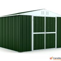 Box capanno giardino Acciaio 327x269 verde scuro