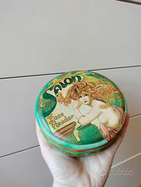 Scatola di latta vintage Salone Face Powder