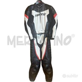 TUTA DONNA MOTO DAINESE BIANCO NERA