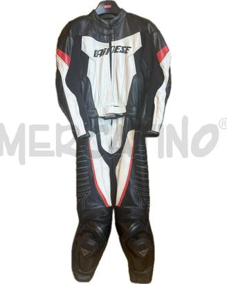 TUTA DONNA MOTO DAINESE BIANCO NERA