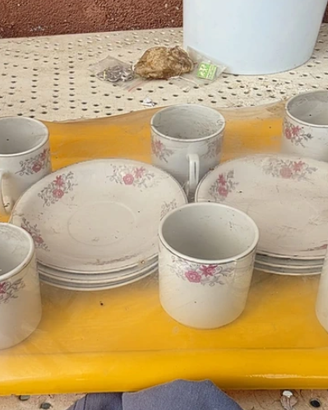 Set servizio tè caffè vintage anni 70 tazzine