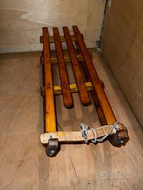 Slittino bob legno bambini