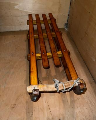 Slittino bob legno bambini