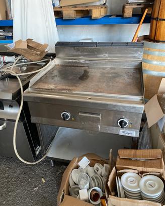Frytop liscio elettrico