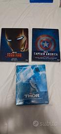 Steelbook delle tre prime trilogie del MCU