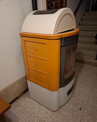 Stufa pellet piazzetta ceramica 15kw