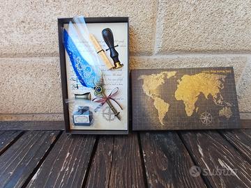 Set  Calligrafia Steampunk - Penna Piuma 