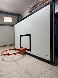 Canestro e tabellone da basket regolamentare FIP