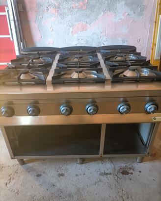 cucina professionale 6 fuochi 